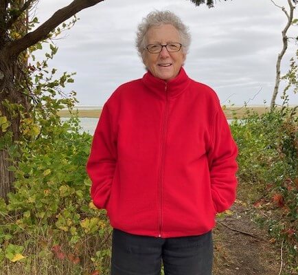 Nancy Blood in red coat