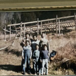Merril Family in front of early framing Cathcart house resiz OPT