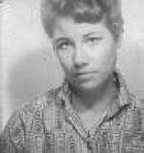 Merril Mushroom with very short hair in the 1950s