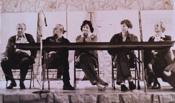 Marie Steinwachs on panel with two men and three women