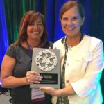 Marie Steinwachs with Recycle plaque OPT