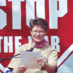 Mendy Knott reading Stop the War RESIZEOPT