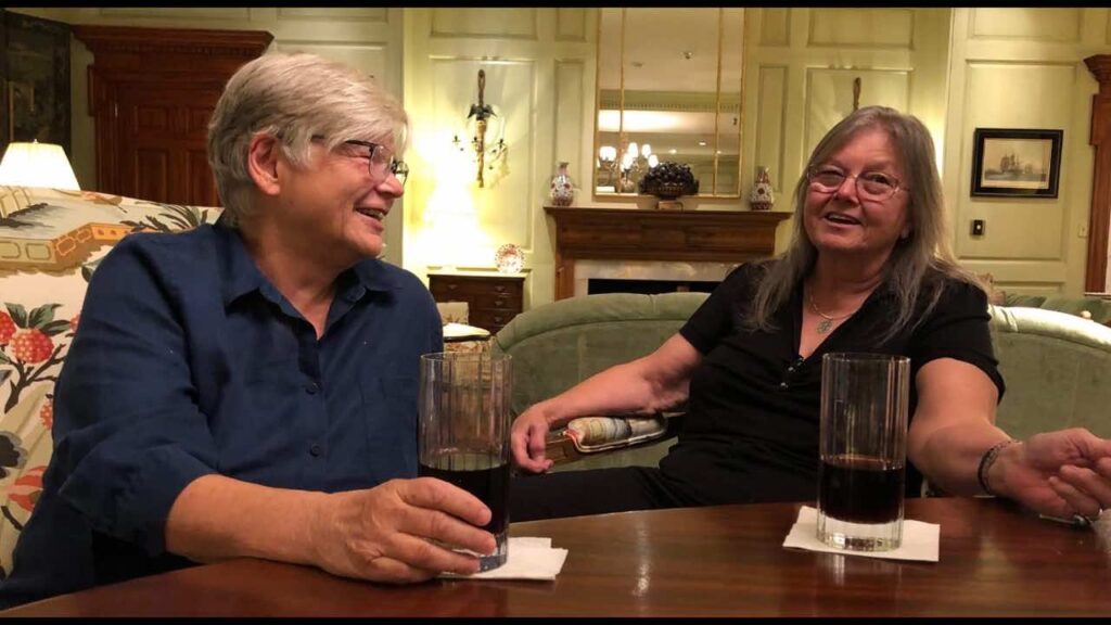 Mab Segrest and Dorothy Allison left to right