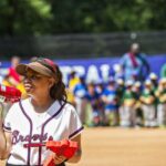 Kecia Cunningham at opening for Decatur Youth baseball