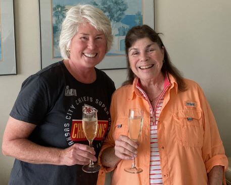 Andrea left and Judy a k a J B Sapp right