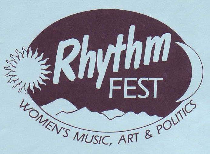 Mountain skyline with sun and Rhythm Fest Women's Music, Art & Politics