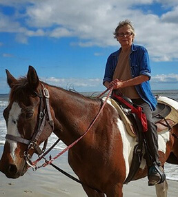 Jan Gibson sitting on a horse