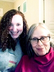Jan Gibson on the right and her daughter Catherine know as Cat on the lefy