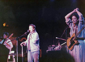 Moral Hazard on stage performing