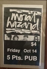 Moral Hazard poster picturing left to right KC Wildmoon, Jaen Black, JB Sapp, and Jan Gibson